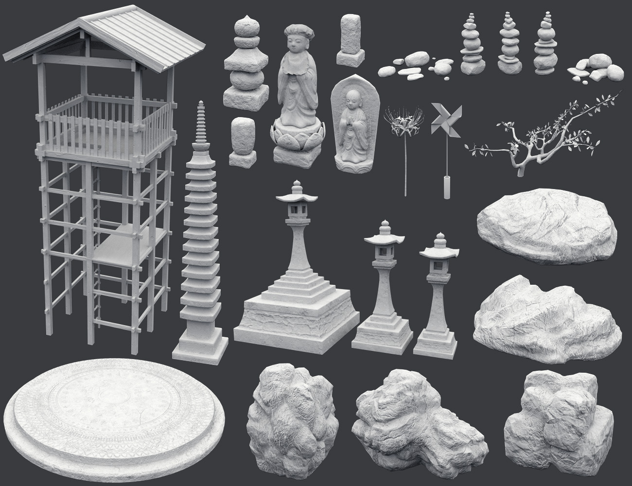 Kake-zukuri Temple by: i74, 3D Models by Daz 3D