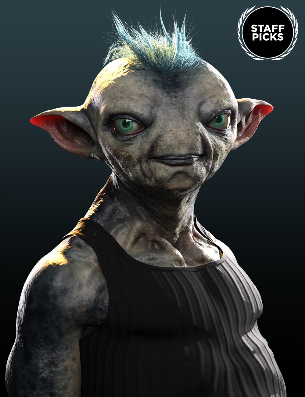 Mervin the Alien HD for Genesis 8 Male by: Josh Crockett, 3D Models by Daz 3D