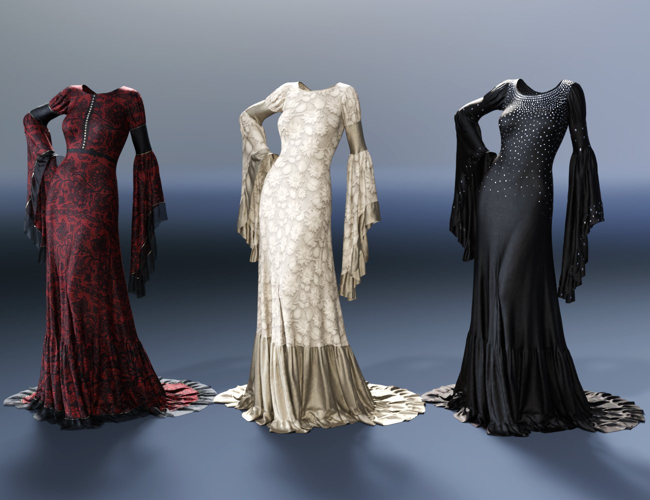 Rochelle Gown: Captivating Rochelle Gown: Captivating by: Moonscape GraphicsSade, 3D Models by Daz 3D