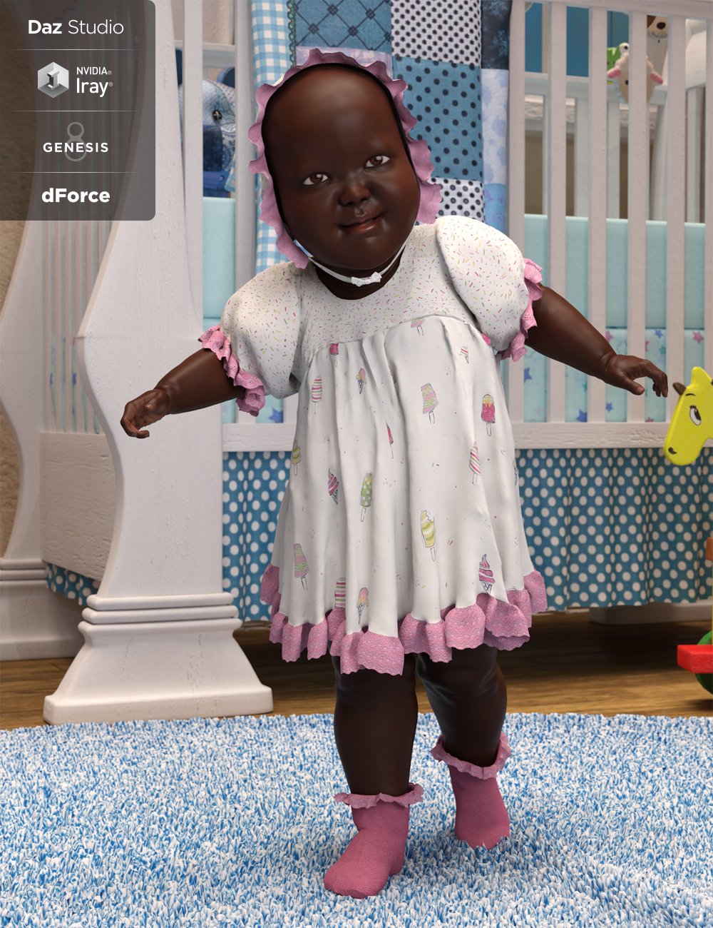 dForce Ruffle Princess Textures dForce Ruffle Princess Textures by: Anna Benjamin, 3D Models by Daz 3D