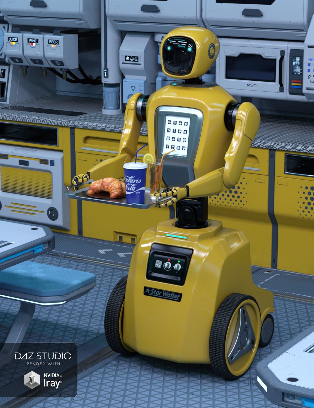 Robot Starwaiter by: petipet, 3D Models by Daz 3D