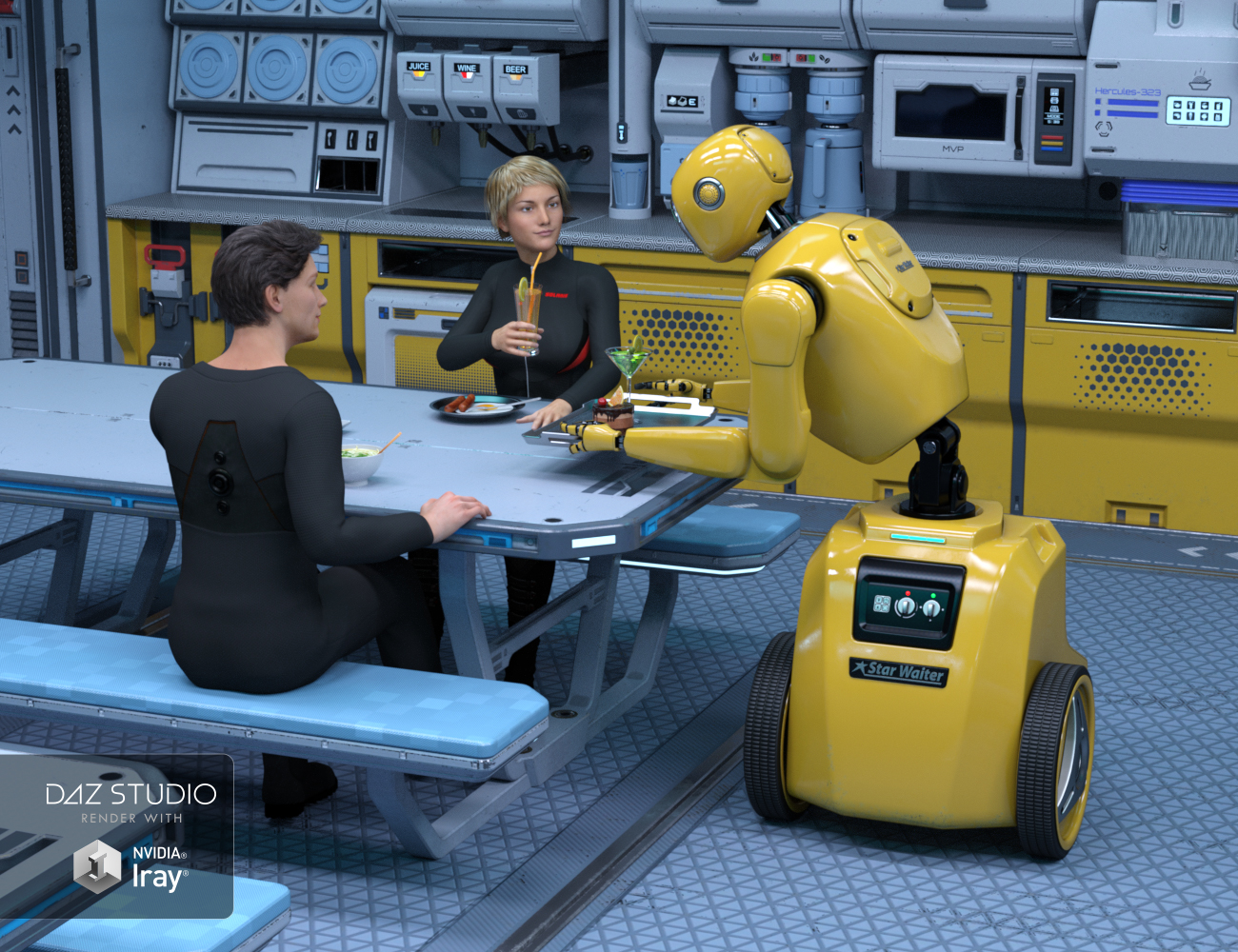 Robot Starwaiter Robot Starwaiter by: petipet, 3D Models by Daz 3D