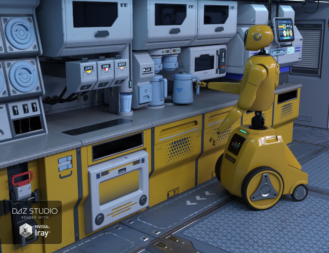 Robot Starwaiter Robot Starwaiter by: petipet, 3D Models by Daz 3D