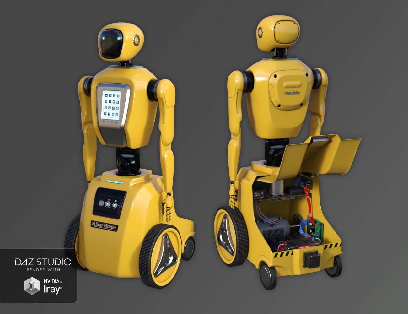 Robot Starwaiter Robot Starwaiter by: petipet, 3D Models by Daz 3D