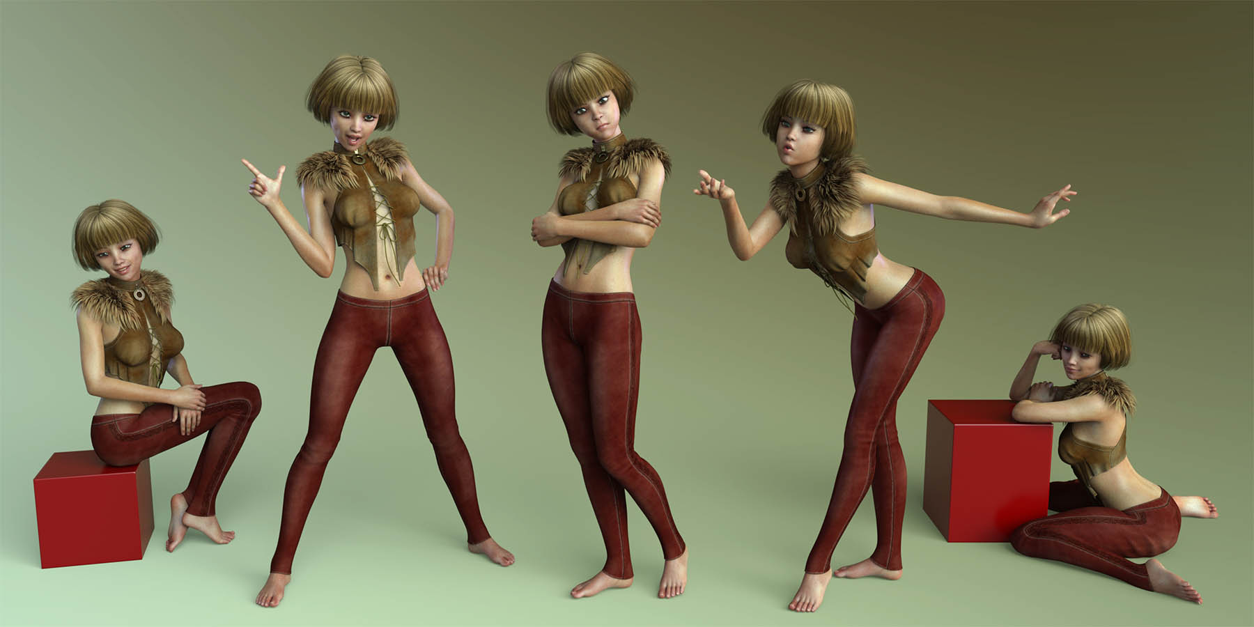 CDI Poses and Expressions for Tika 8 and Genesis 8 Female