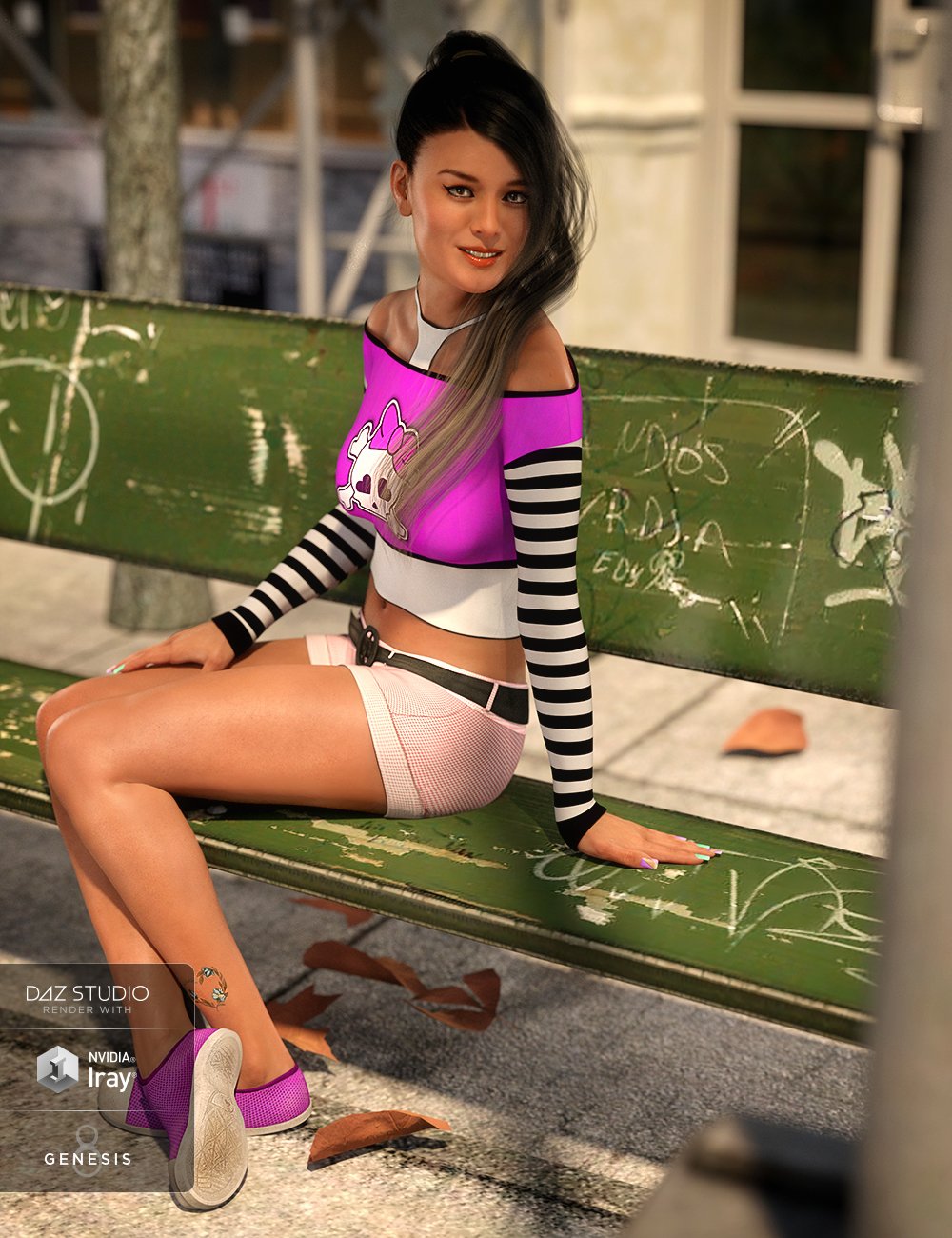 Comfy Shorts Set for Genesis 8 Female by: PoisenedLily, 3D Models by Daz 3D