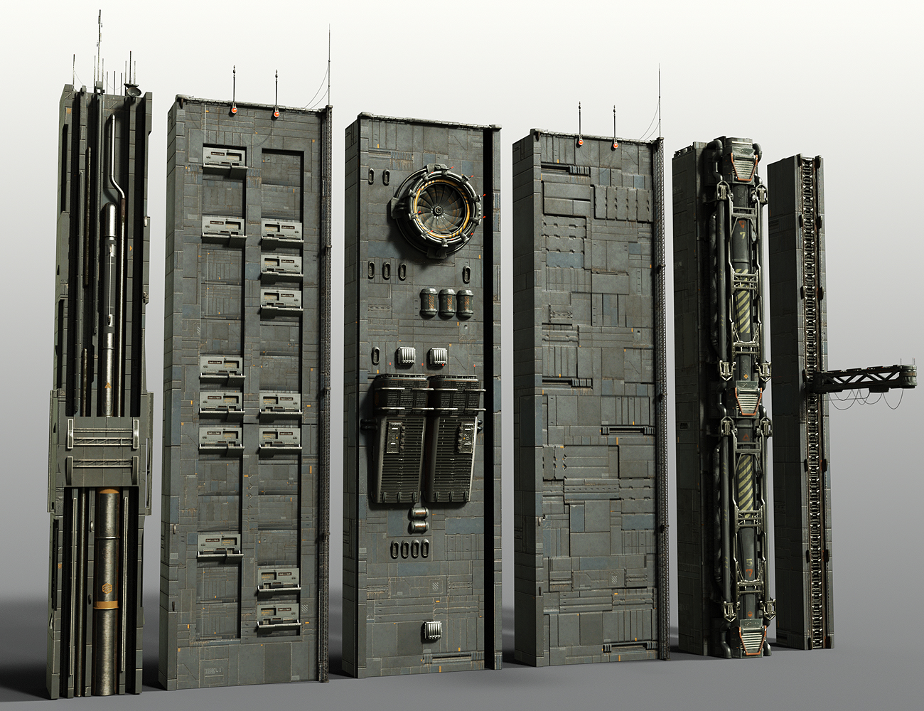 Sci-Fi Wall by: The AntFarm, 3D Models by Daz 3D