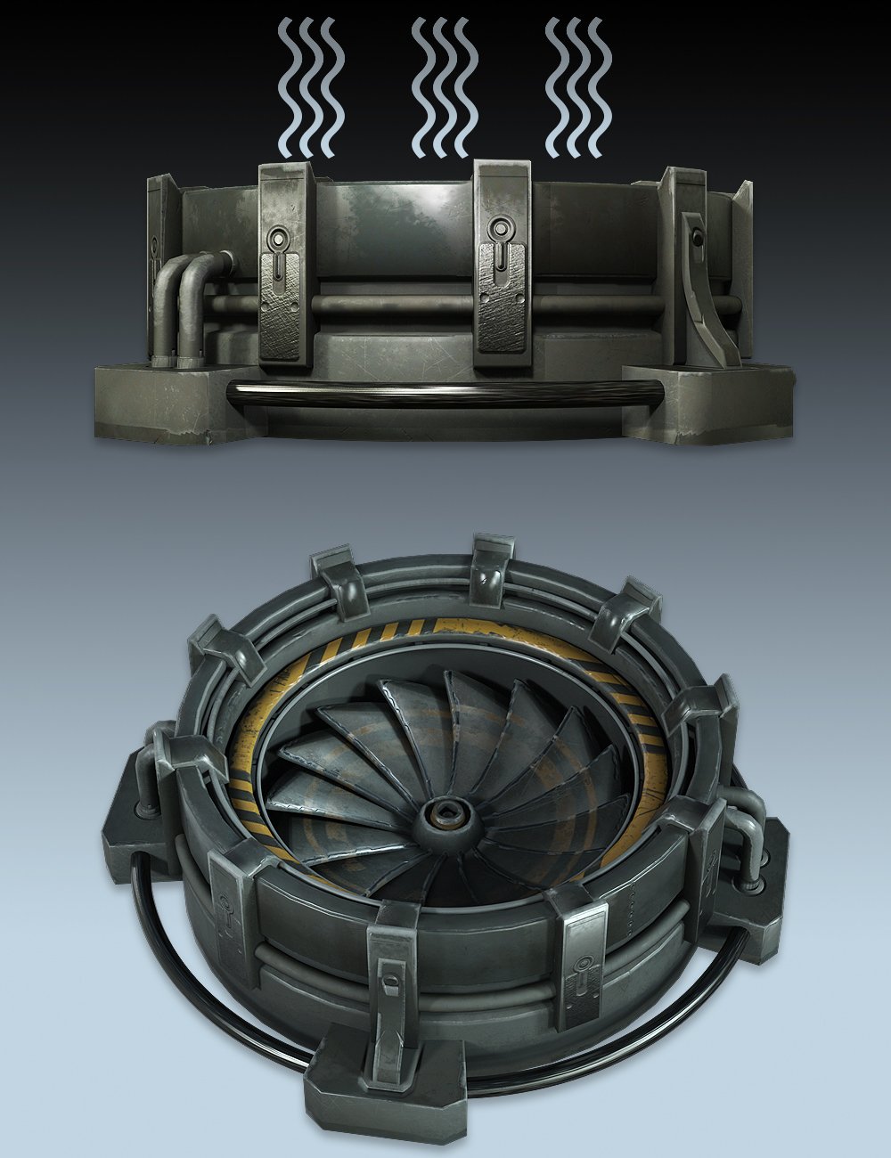 Sci-Fi Wall Sci-Fi Wall by: The AntFarm, 3D Models by Daz 3D