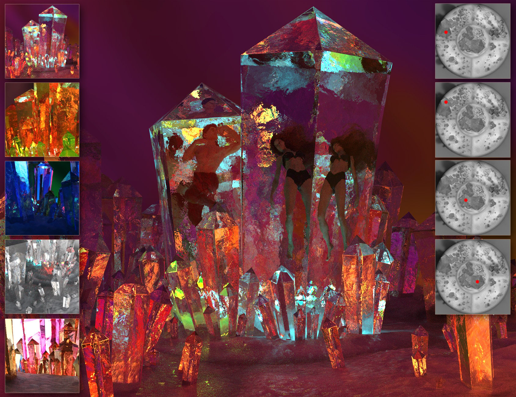 World of Glass: Crystal Spires by: Arki, 3D Models by Daz 3D