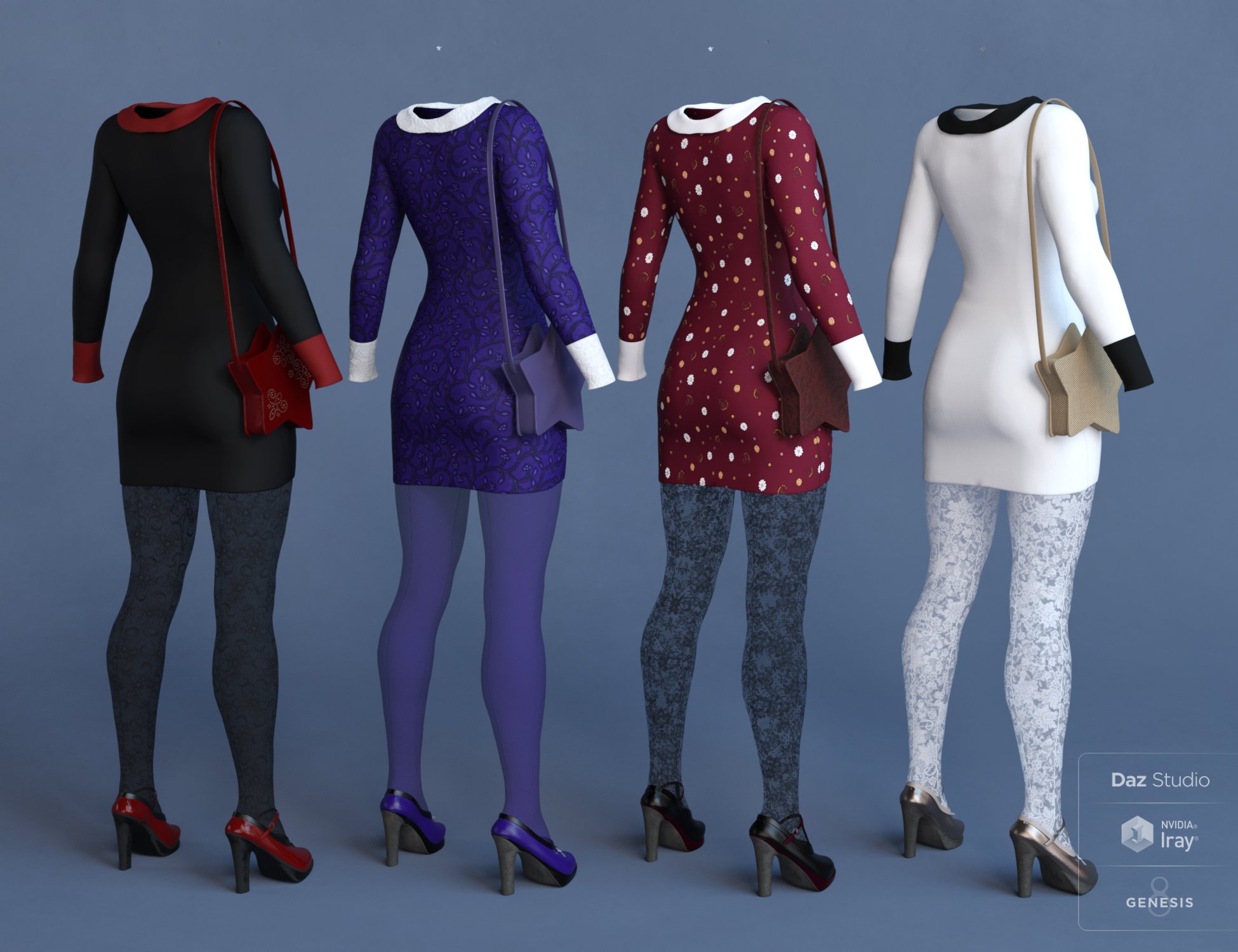 Saturday Night Outfit Textures by: Moonscape GraphicsSade, 3D Models by Daz 3D