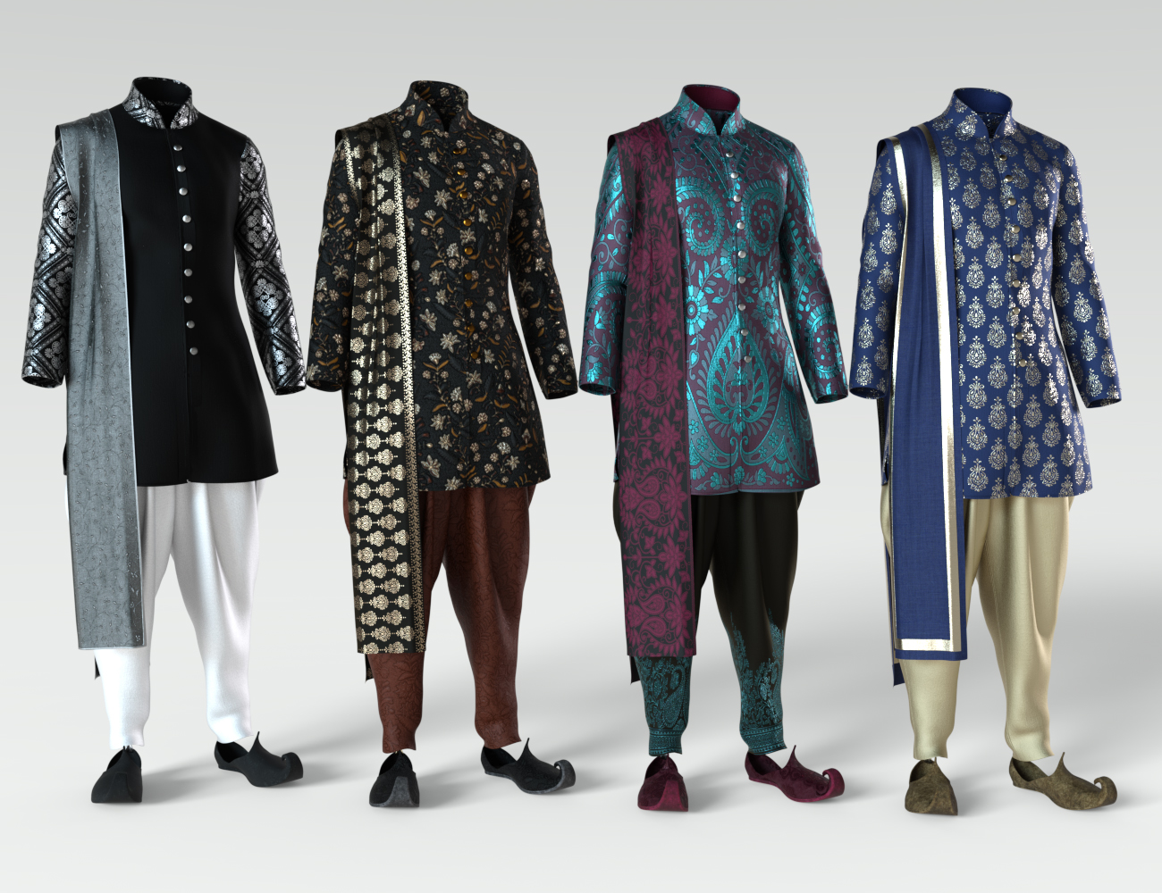 Traditional Eastern Outfit Textures Traditional Eastern Outfit Textures by: Moonscape GraphicsSade, 3D Models by Daz 3D