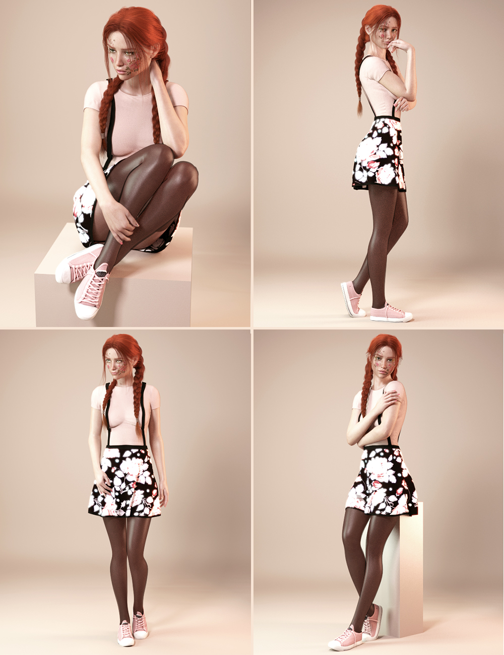 Shy & Subtle Pose Set for Genesis 8 Female(s) by: 3D Sugar, 3D Models by Daz 3D