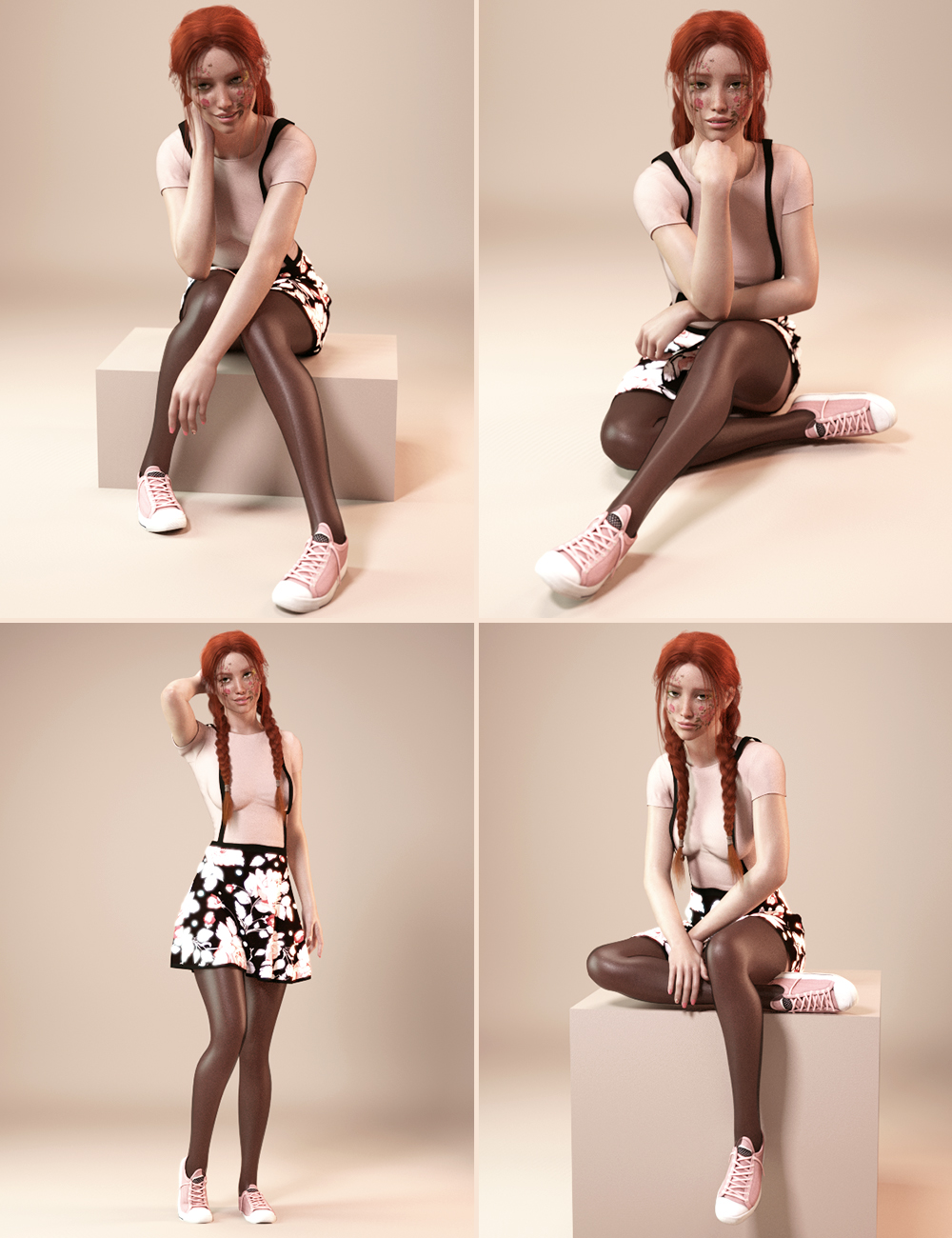 Shy & Subtle Pose Set for Genesis 8 Female(s) by: 3D Sugar, 3D Models by Daz 3D