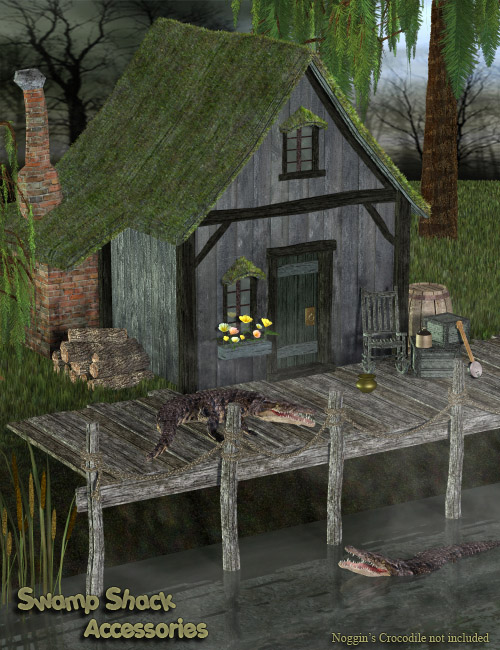 Swamp Shack Accessories by: Ryverthorn, 3D Models by Daz 3D