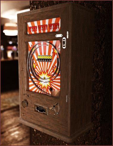 Vintage Slot Machine by: David BrinnenForbiddenWhispers, 3D Models by Daz 3D