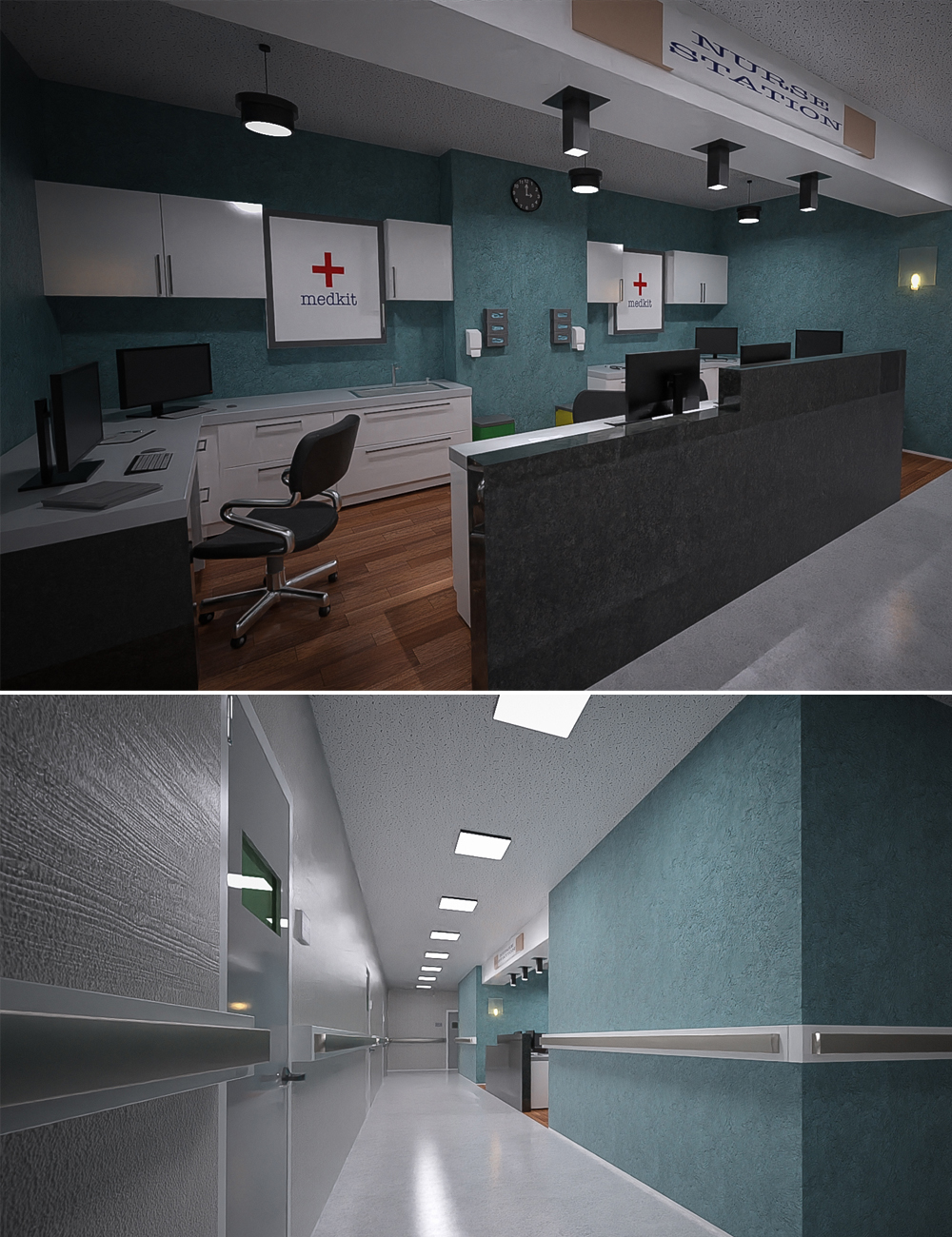 TS Hospital Nurse Station by: Tesla3dCorp, 3D Models by Daz 3D