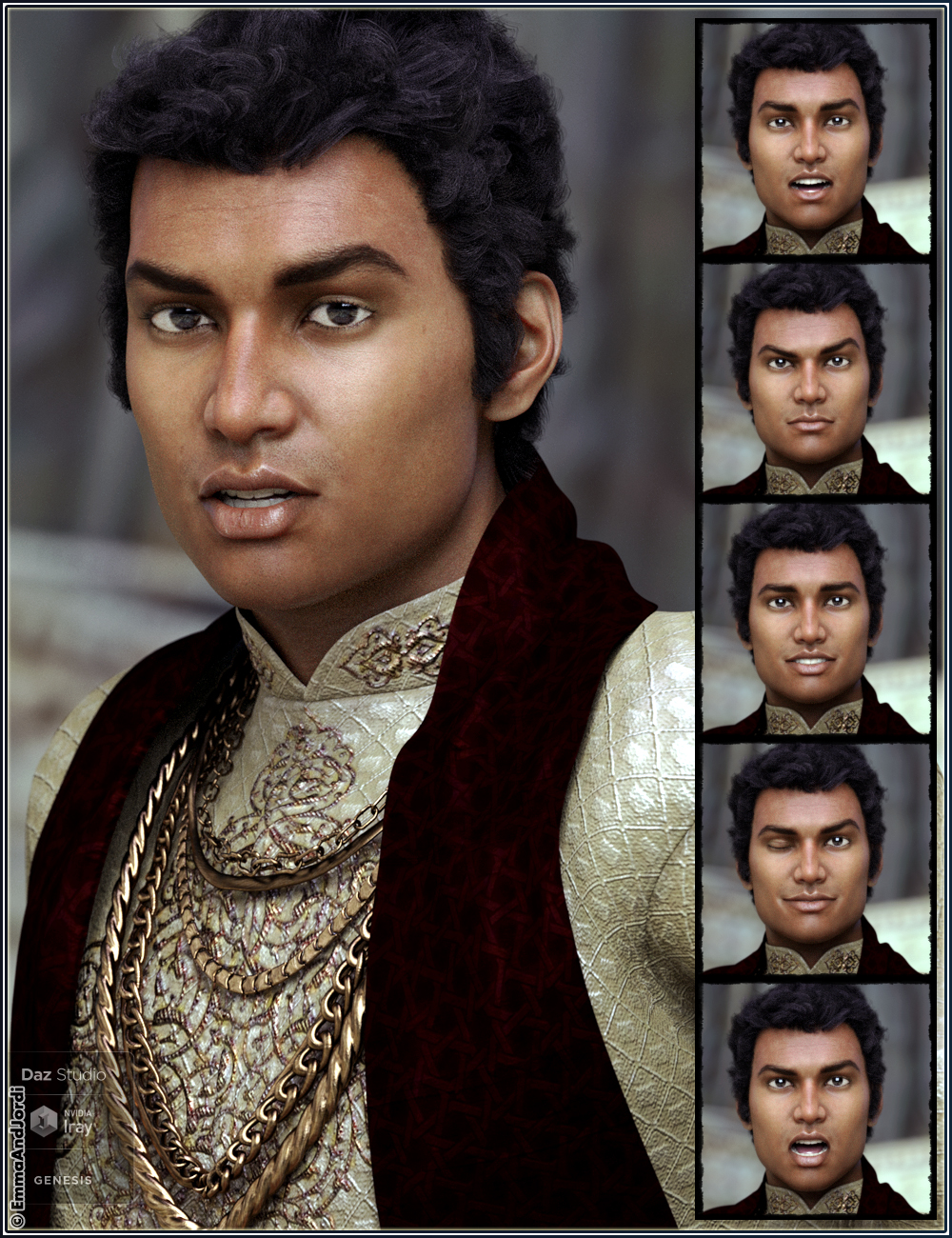 Mixable Expressions for Sanjay 8 and Genesis 8 Male(s) by: , 3D Models by Daz 3D