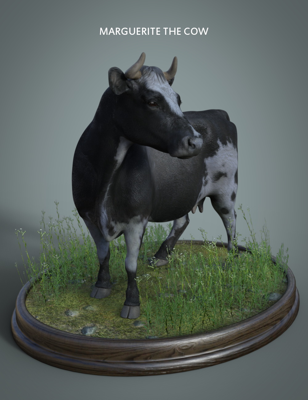 Marguerite The Cow HD for Daz Horse 2 by: Deepsea, 3D Models by Daz 3D