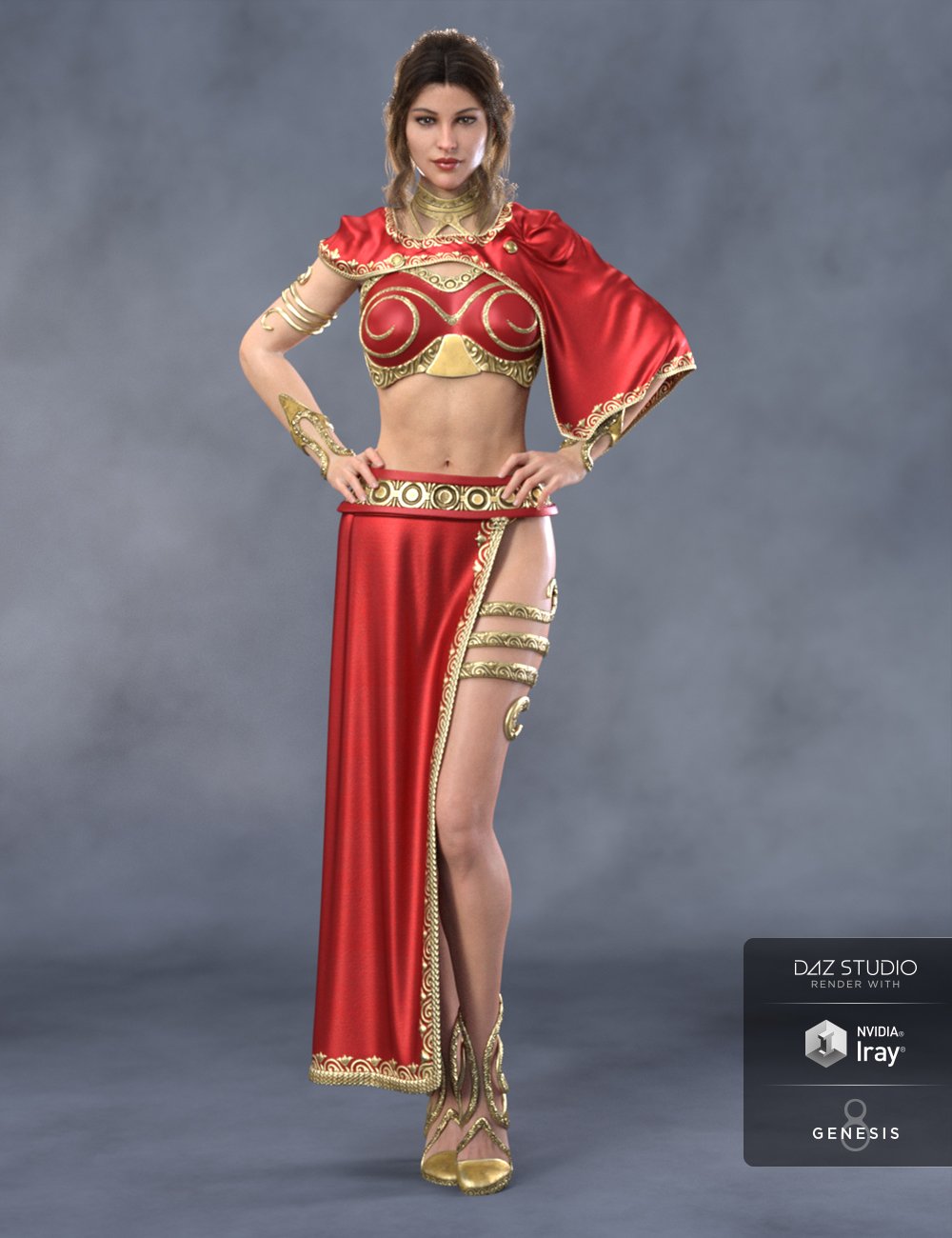 dForce Rebel Princess for Genesis 8 Female(s) by: GolaM, 3D Models by Daz 3D