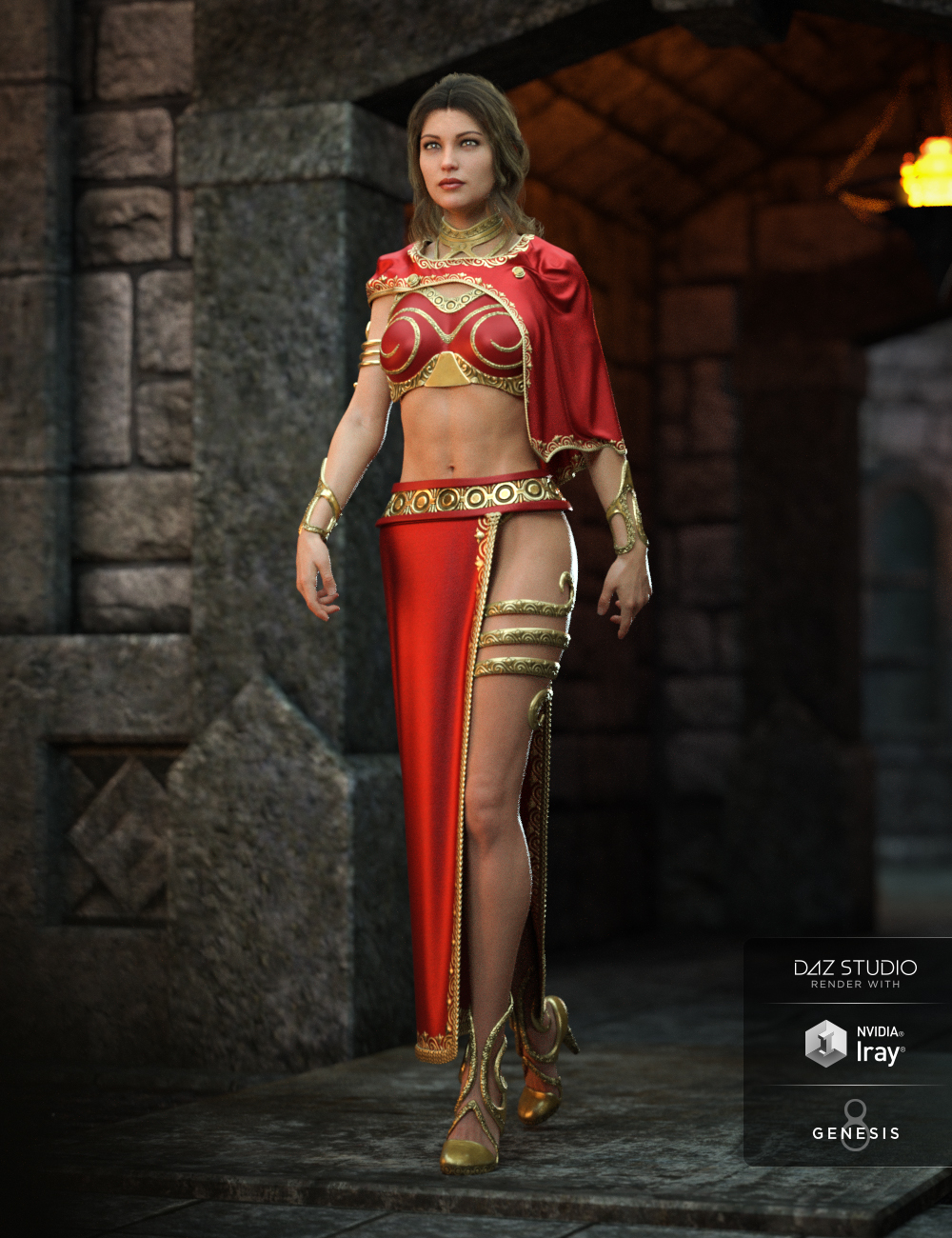 dForce Rebel Princess for Genesis 8 Female(s) by: GolaM, 3D Models by Daz 3D