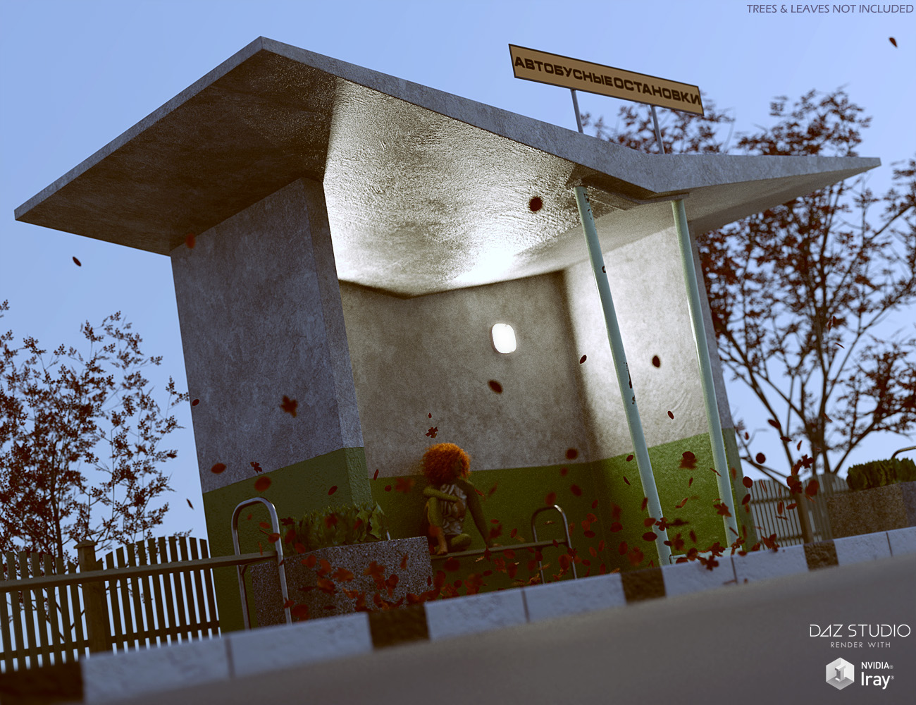 Soviet Bus Stop Soviet Bus Stop by: David BrinnenForbiddenWhispers, 3D Models by Daz 3D