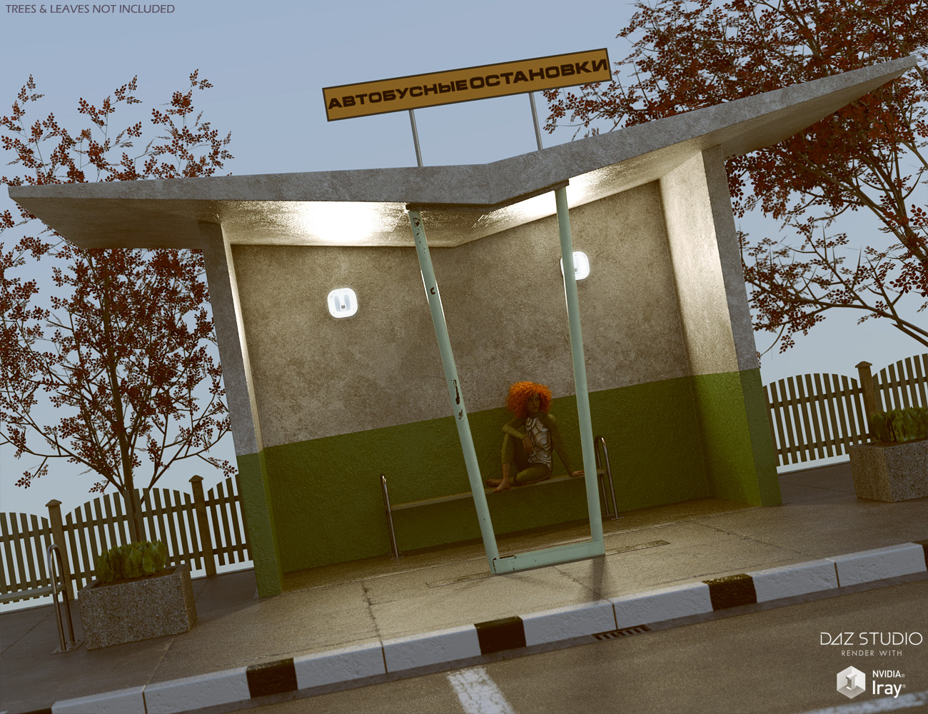 Soviet Bus Stop by: David BrinnenForbiddenWhispers, 3D Models by Daz 3D