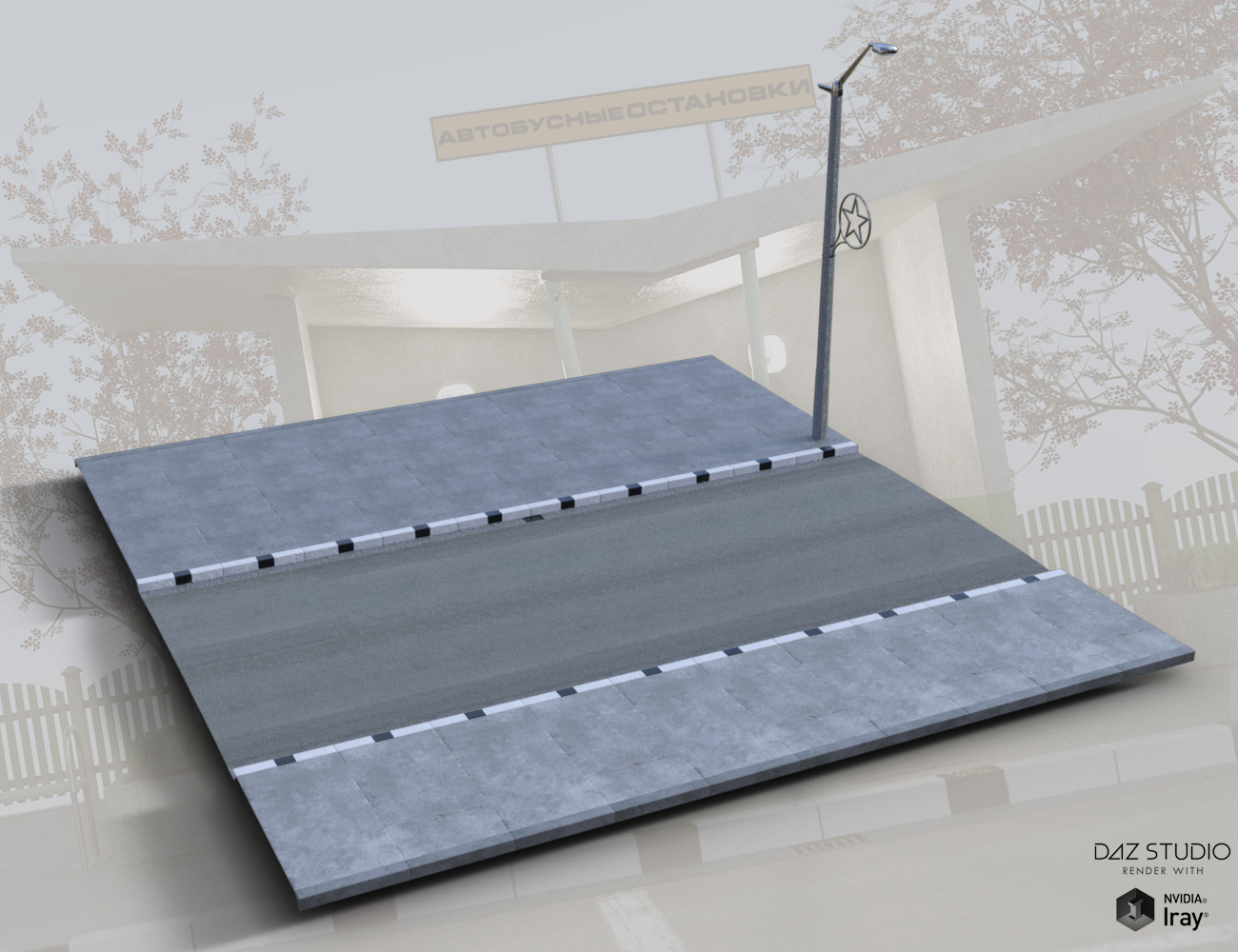 Soviet Bus Stop Soviet Bus Stop by: David BrinnenForbiddenWhispers, 3D Models by Daz 3D