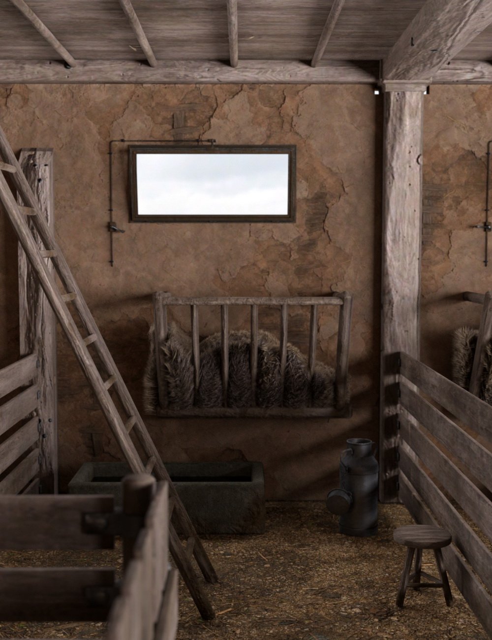 French Cowshed by: Deepsea, 3D Models by Daz 3D
