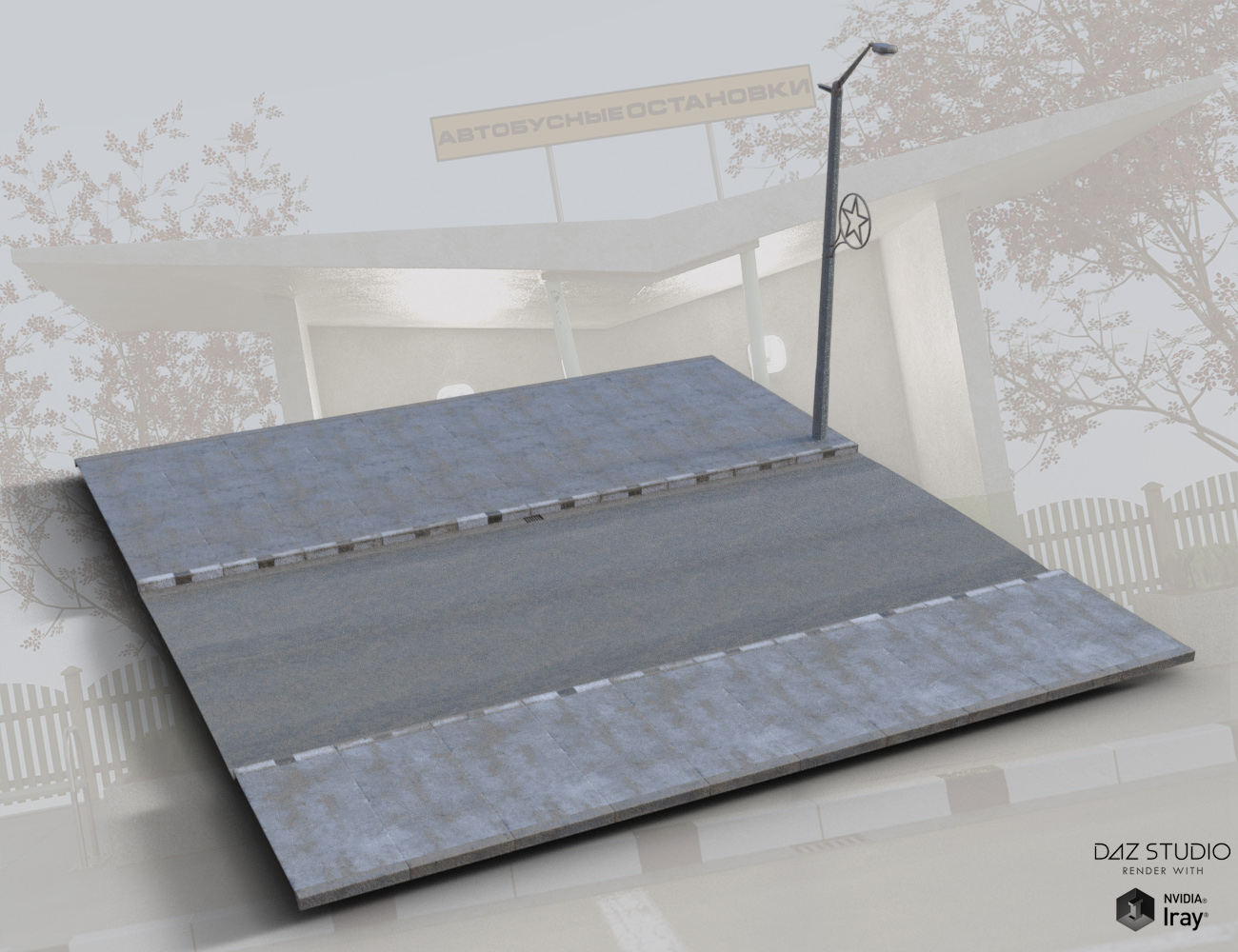 Soviet Bus Stop Forlorn Soviet Bus Stop Forlorn by: David BrinnenForbiddenWhispers, 3D Models by Daz 3D
