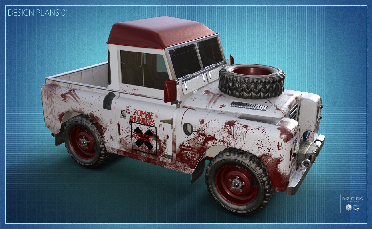 British Farm Pickup Addon British Farm Pickup Addon by: ForbiddenWhispers, 3D Models by Daz 3D