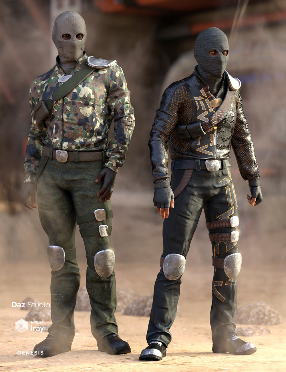Raider Outfit Textures by: Moonscape GraphicsSade, 3D Models by Daz 3D