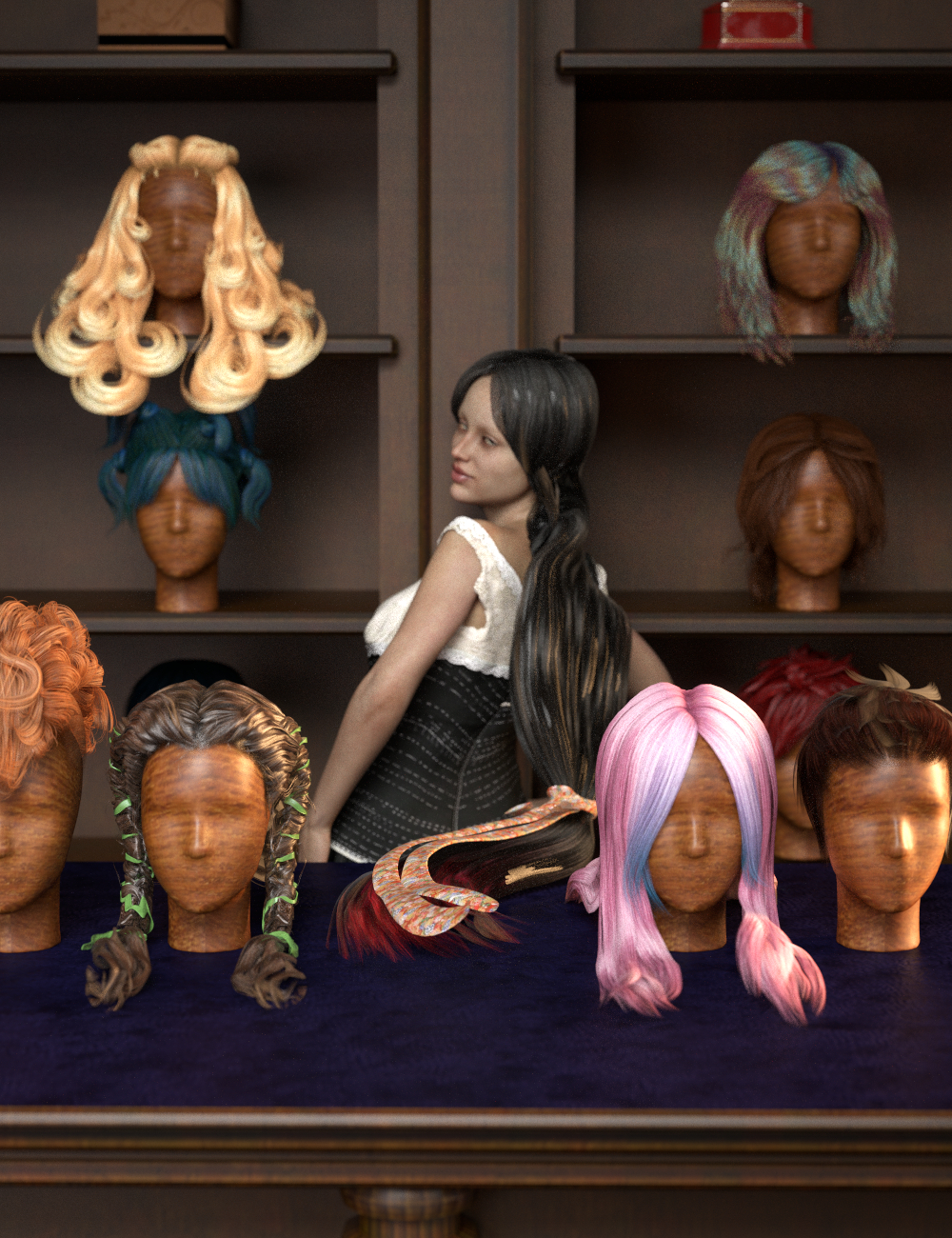RSSY Hair Converter from Genesis to Genesis 8 Female by: SickleyieldRiverSoft Art, 3D Models by Daz 3D
