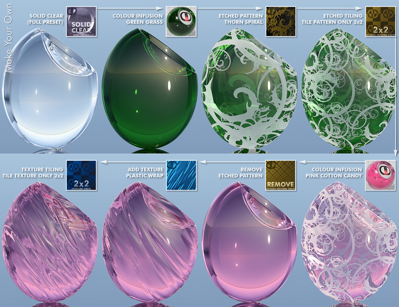 DD Gorgeous Glass Shaders for Iray Vol.1 MR by: Digital Delirium, 3D Models by Daz 3D