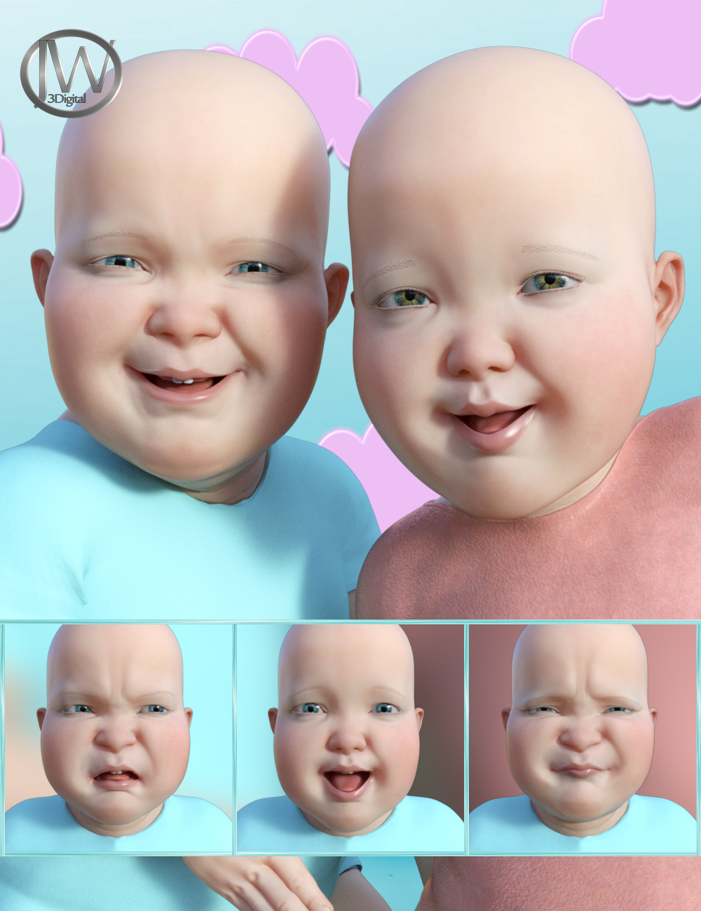A New Life - Expressions for Caryn and Tobyn by: JWolf, 3D Models by Daz 3D