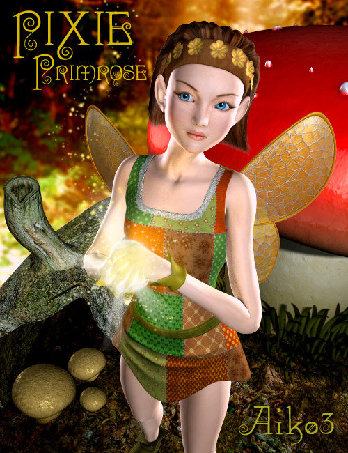Pixie Primrose for Aiko 3 by: DianePredatron, 3D Models by Daz 3D