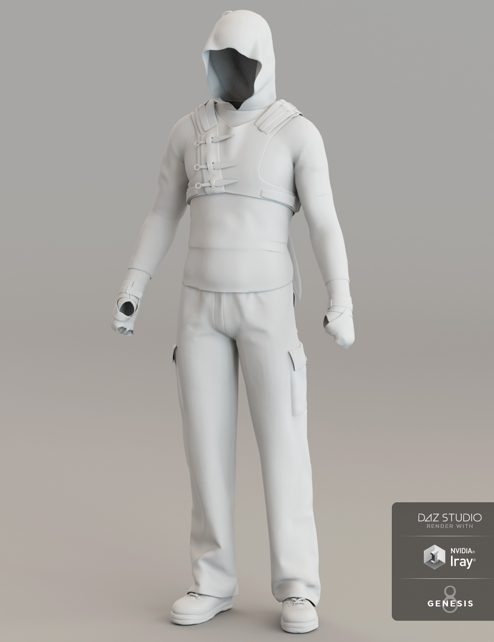 dForce Wanderer Outfit for Genesis 8 Male(s) by: IceWolfXLyrra MadrilShox-Design, 3D Models by Daz 3D