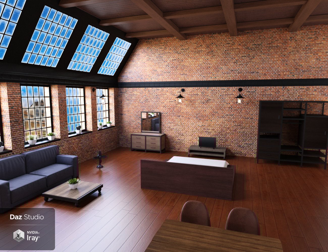 Industrial Loft Industrial Loft by: Charlie, 3D Models by Daz 3D