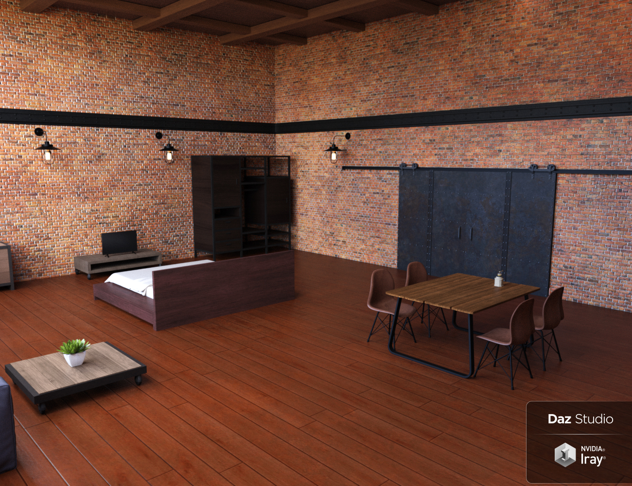 Industrial Loft by: Charlie, 3D Models by Daz 3D