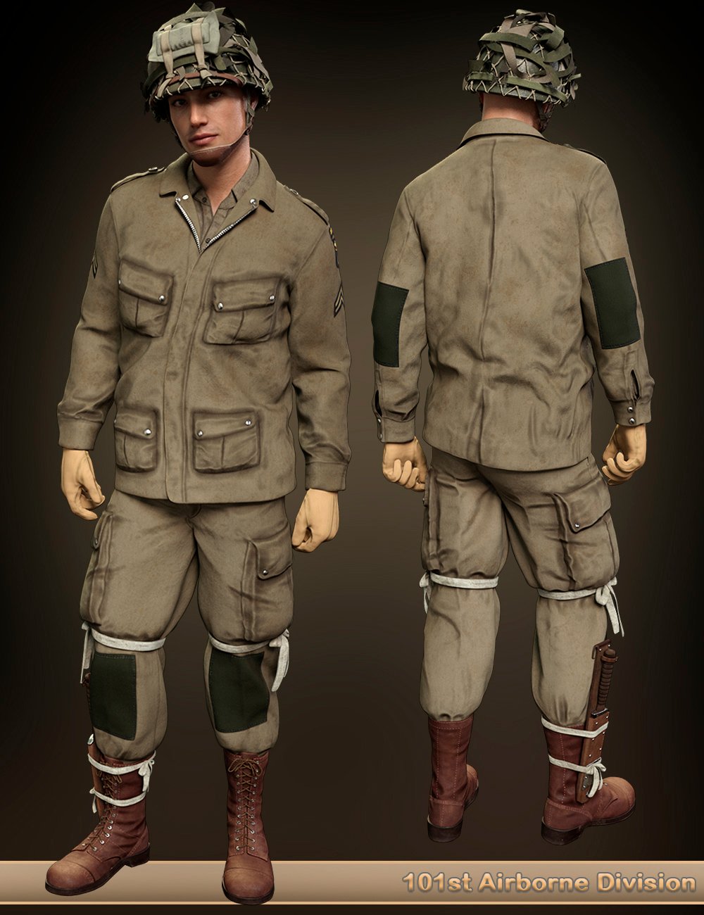 US WW2 Uniform Paratrooper Expansion US WW2 Uniform Paratrooper Expansion by: Luthbellina, 3D Models by Daz 3D