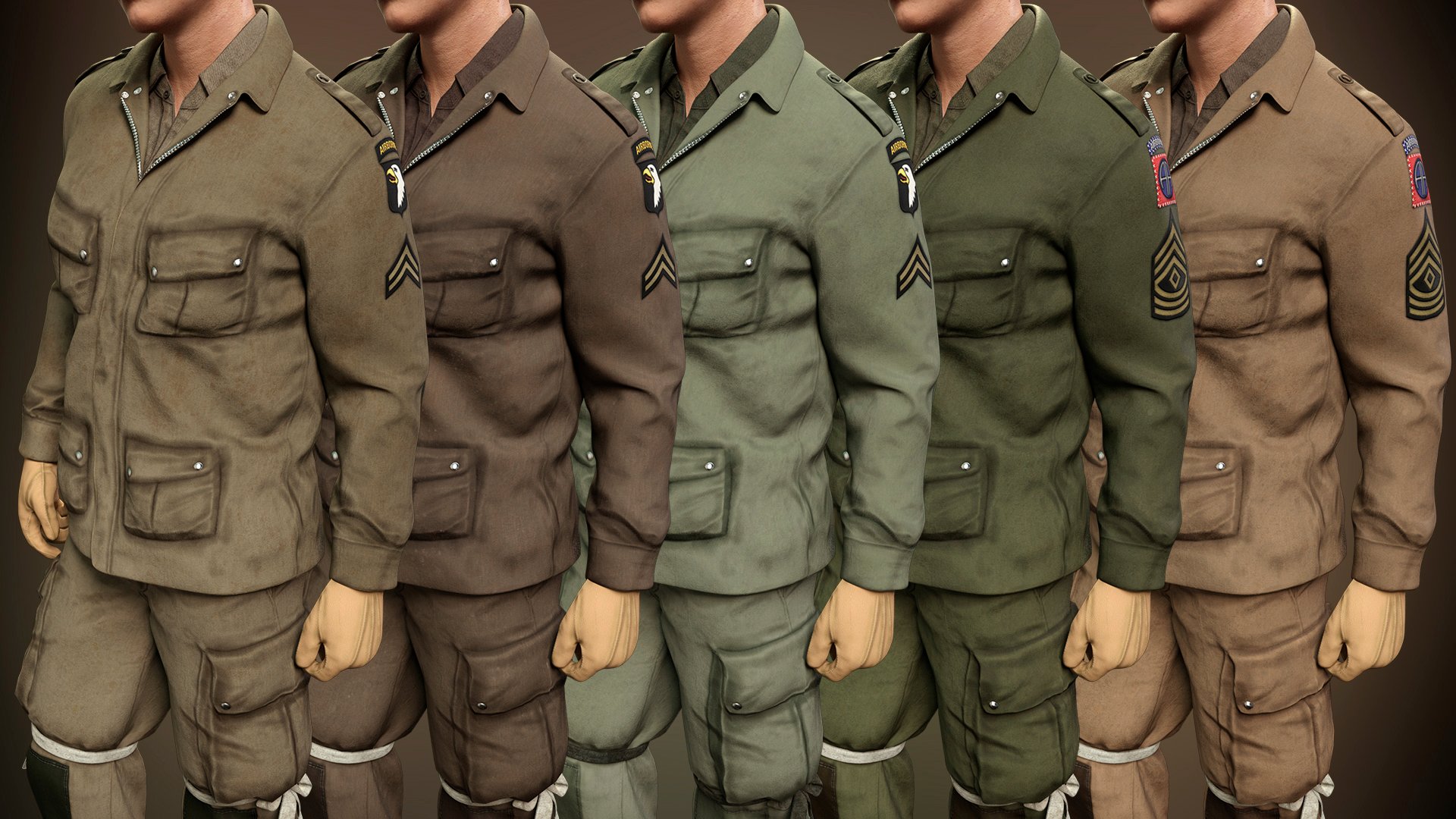 US WW2 Uniform Paratrooper Expansion US WW2 Uniform Paratrooper Expansion by: Luthbellina, 3D Models by Daz 3D