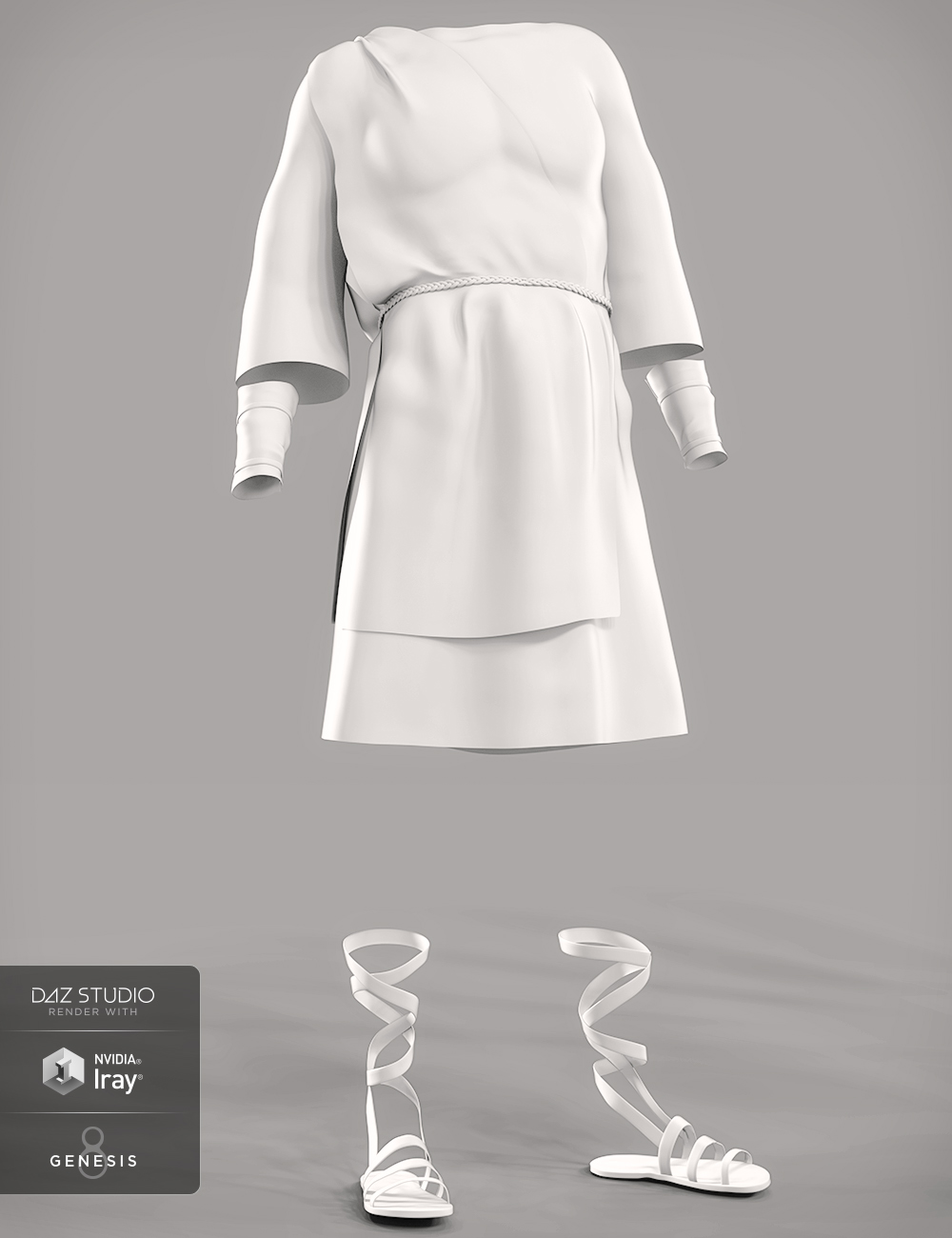dForce Toga Outfit for Genesis 8 Male(s) by: 3D-GHDesignNikisatezSade, 3D Models by Daz 3D