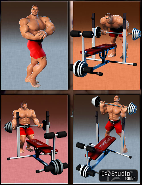 Workout Poses Workout Poses by: Muscleman, 3D Models by Daz 3D