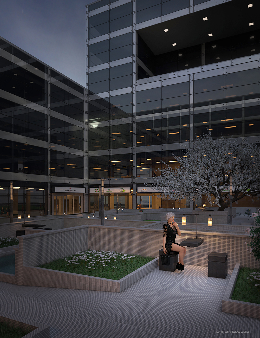 Contemporary Office Building Revitalized by: Whitemagus, 3D Models by Daz 3D