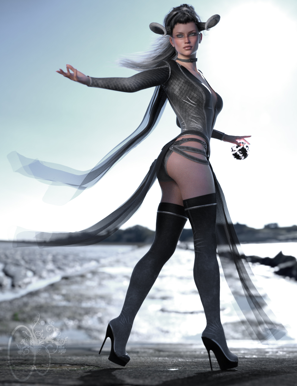 CB dForce Dark Essence Outfit Texture Expansion by: CynderBlue, 3D Models by Daz 3D