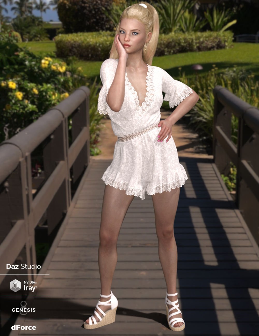 dForce Addison Outfit for Genesis 8 Female(s) by: WildDesigns, 3D Models by Daz 3D