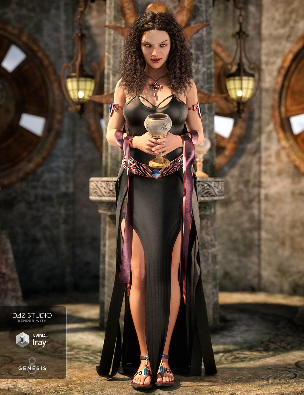 dForce Harmonia Outfit Textures by: Moonscape GraphicsSade, 3D Models by Daz 3D