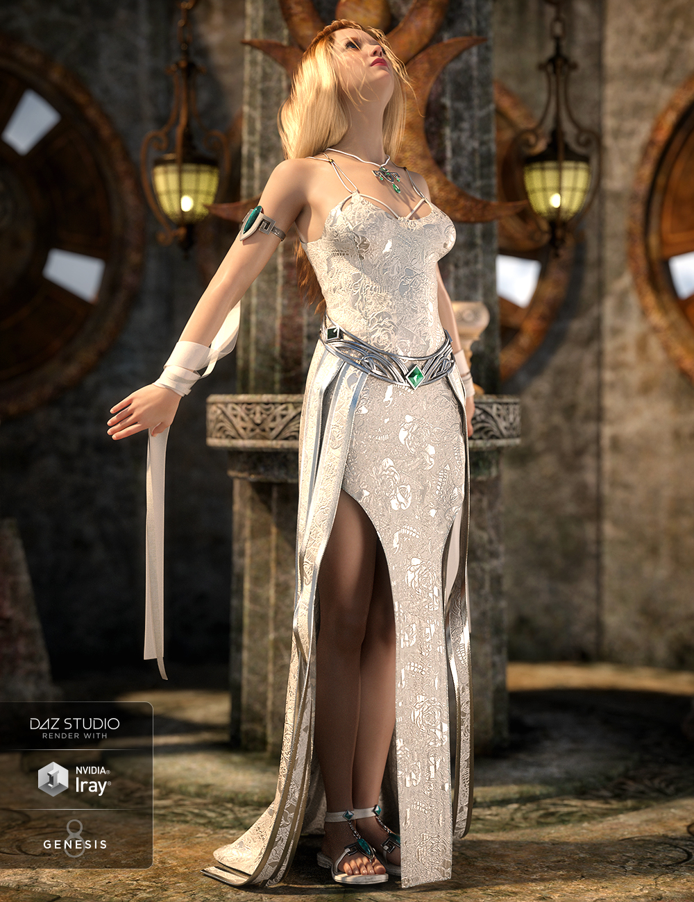 dForce Harmonia Outfit Textures by: Moonscape GraphicsSade, 3D Models by Daz 3D