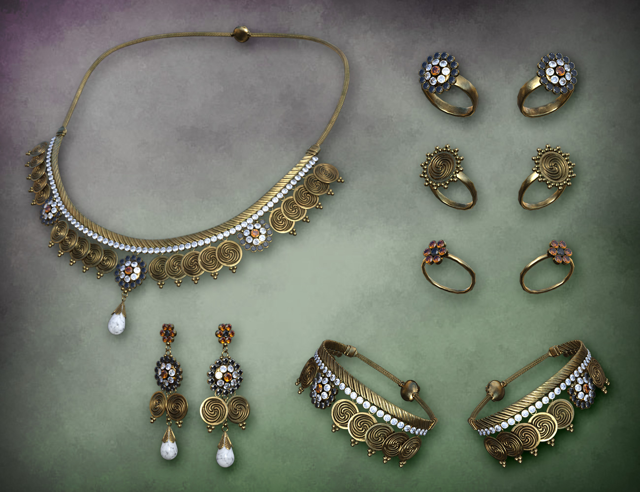Alluring Jewelry by: esha, 3D Models by Daz 3D