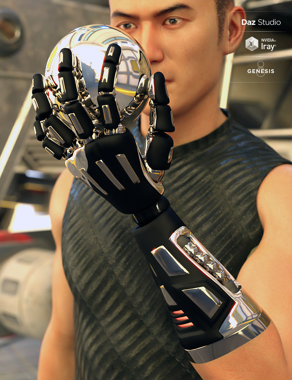 Bionic Forearms for Genesis 8 by: JSchaper, 3D Models by Daz 3D