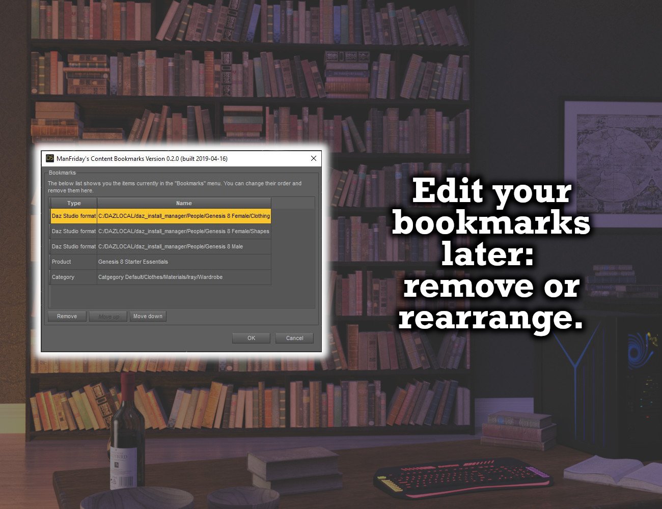 MF Content Bookmarks MF Content Bookmarks by: ManFriday, 3D Models by Daz 3D